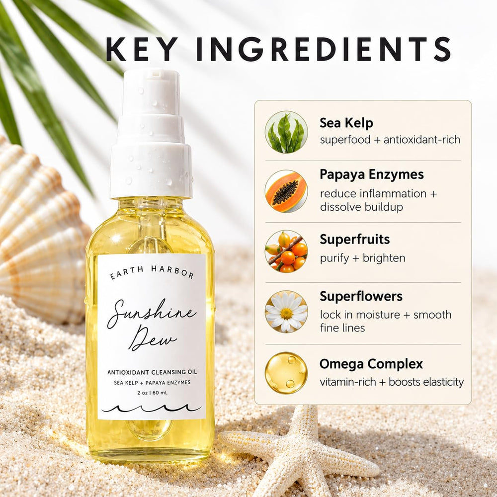 Earth Harbor texture on skin demonstrating lightweight absorption and non-greasy finish