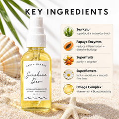 Earth Harbor texture on skin demonstrating lightweight absorption and non-greasy finish
