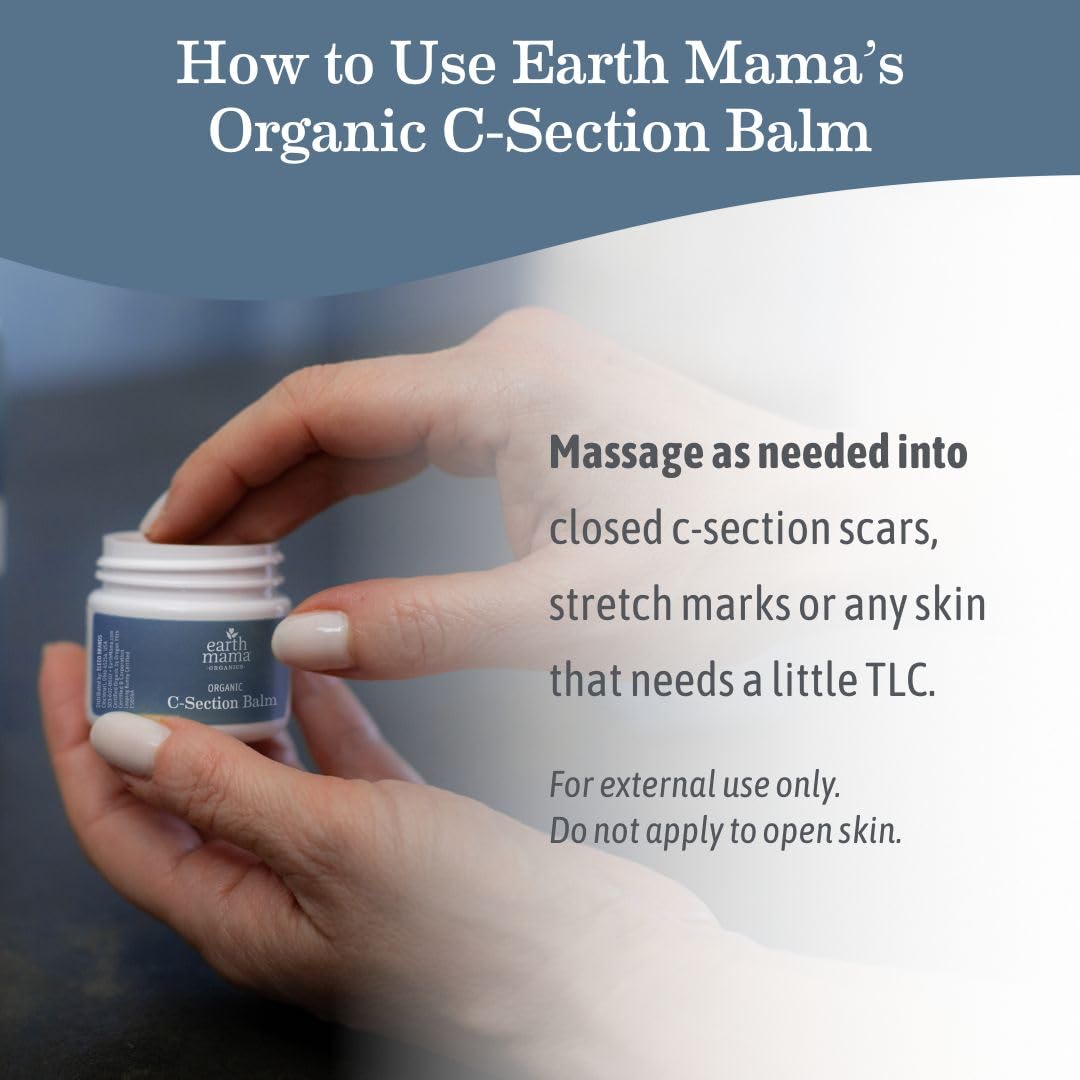 Earth Mama balm placed in a nursery setting emphasizing postpartum self-care