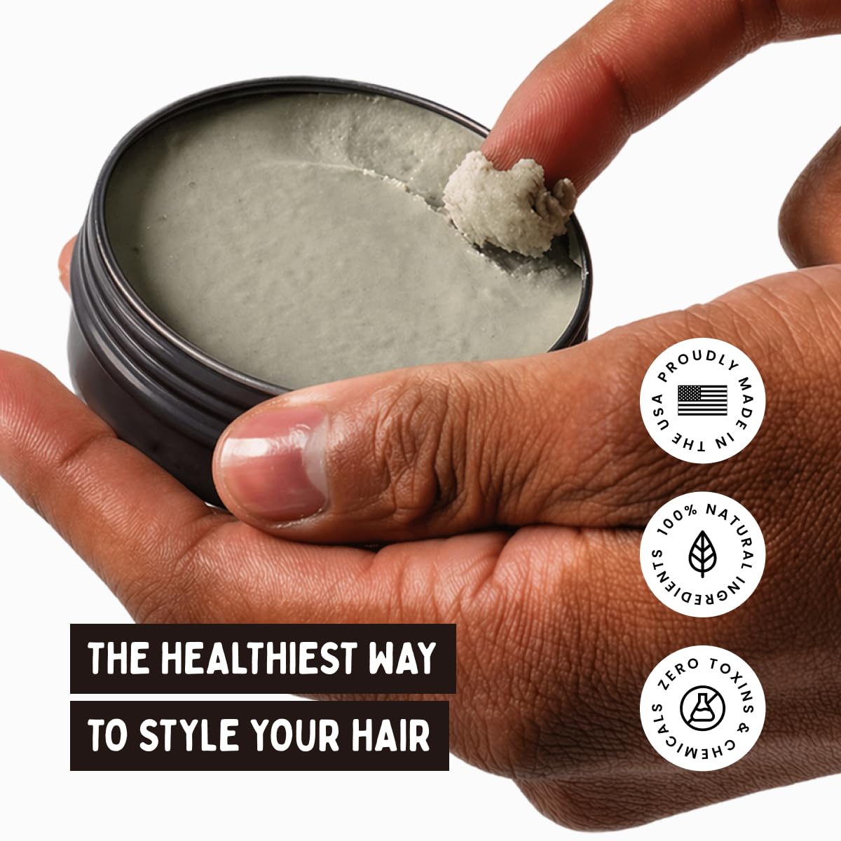 Earth Wave ingredients laid out: tallow, clays, jojoba to highlight natural benefits