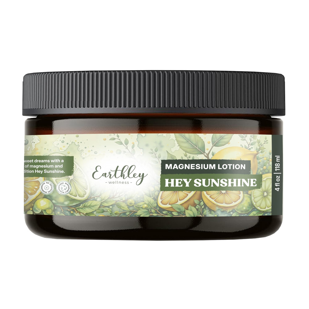 Earthley Wellness front jar showing product branding and calming design benefits relaxation