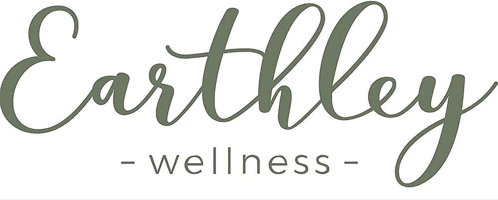 Earthley Wellness open jar with ingredient list card emphasizing clean formulation