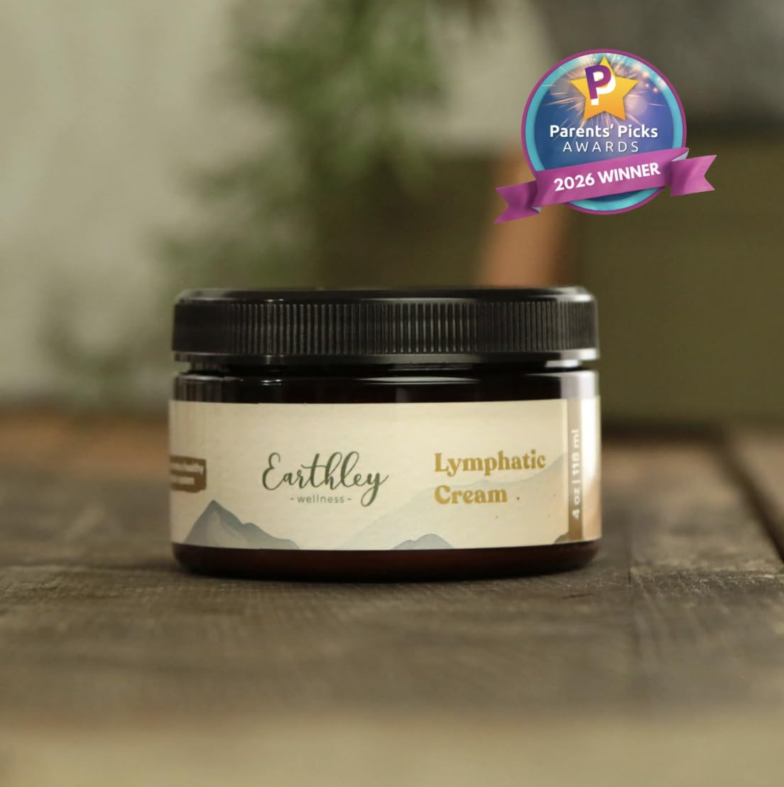 Earthley Wellness 8 oz jar beside common objects for accurate size reference