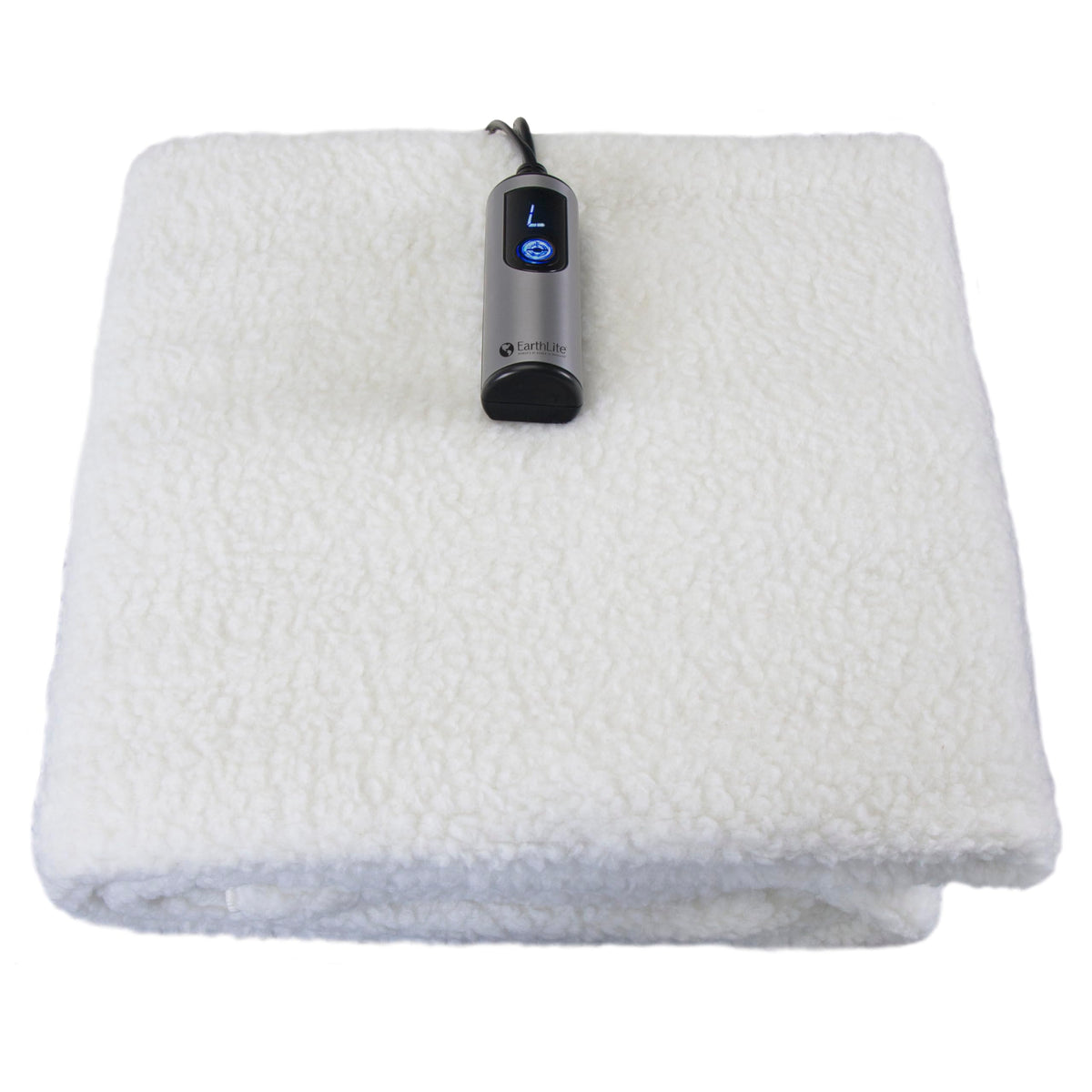 EarthLite front view of heated massage pad showing warm fleece surface for client comfort