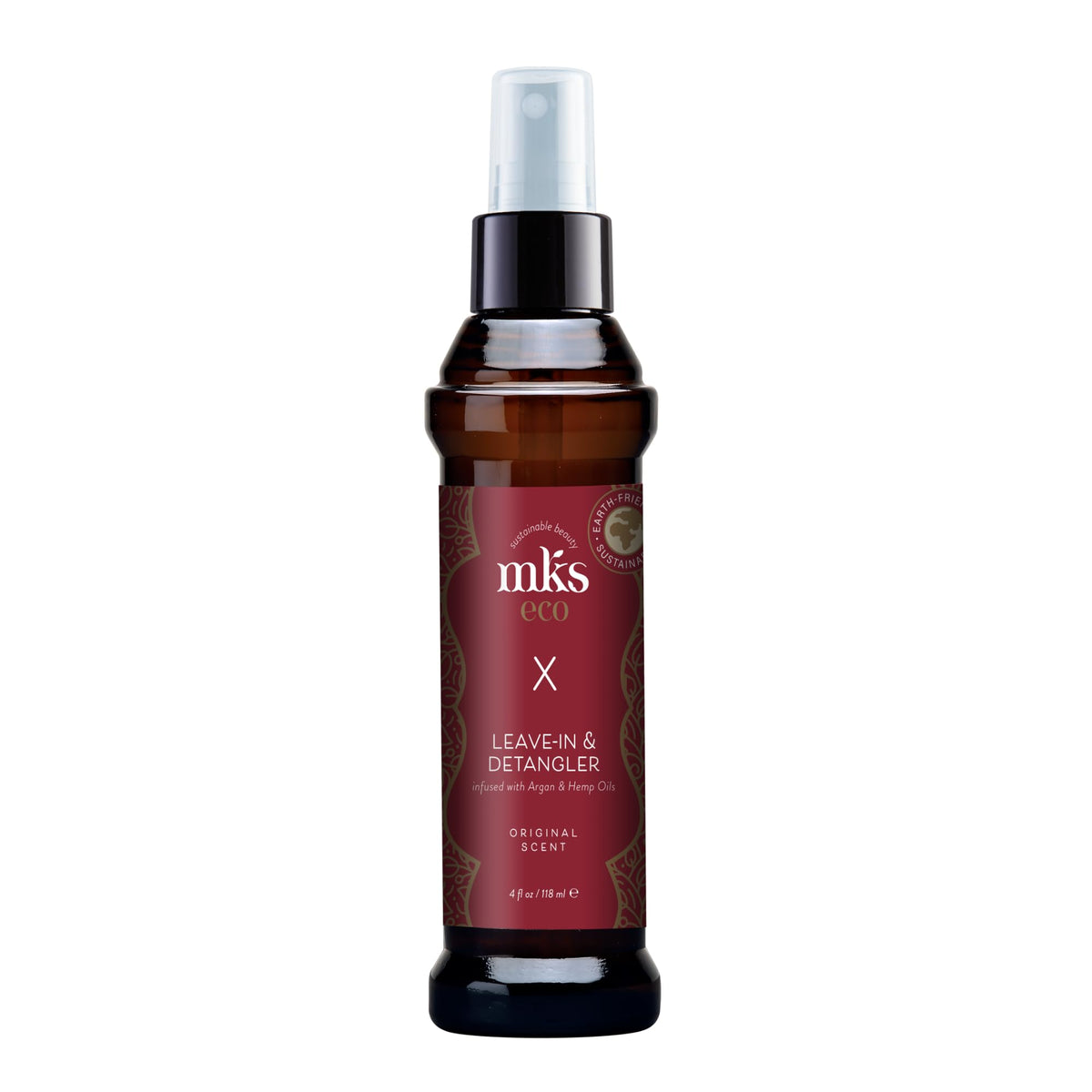 Earthly Body MKS eco X front bottle shot showing packaging and moisturizing benefits