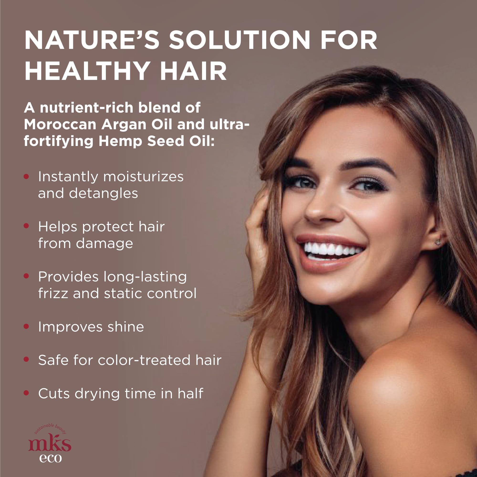 Earthly Body MKS eco X ingredients label showing argan and hemp seed oils clarity