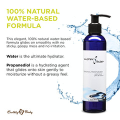 Earthly Body WaterSlide pouring stream illustrating smooth, lightweight glide benefit