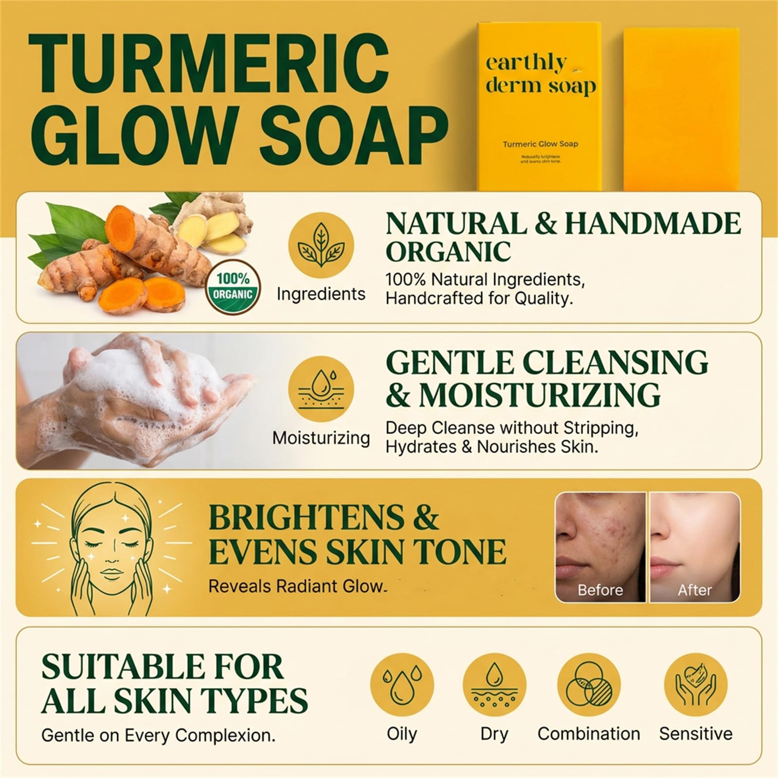 Earthly Derm soap packed in travel bag for easy gym and travel use