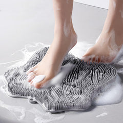 Easkite front-angle view showing full scrubber and benefits of easy hands-free cleaning