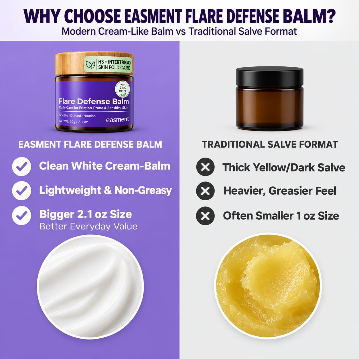 Easment used on inner thigh in active setting showing comfort benefit