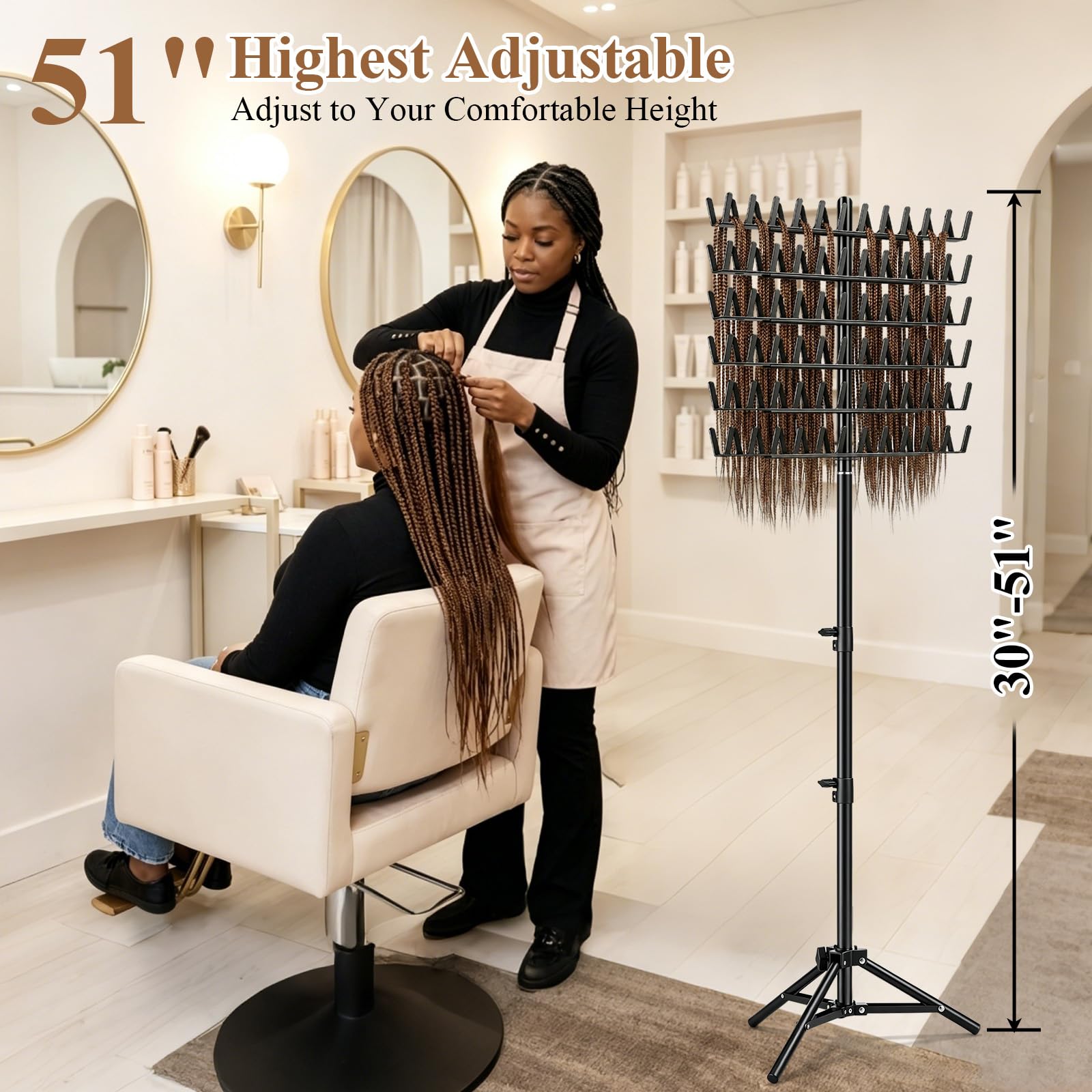 Eastdone packaged combs and clips included with rack showing ready-to-use accessory benefit