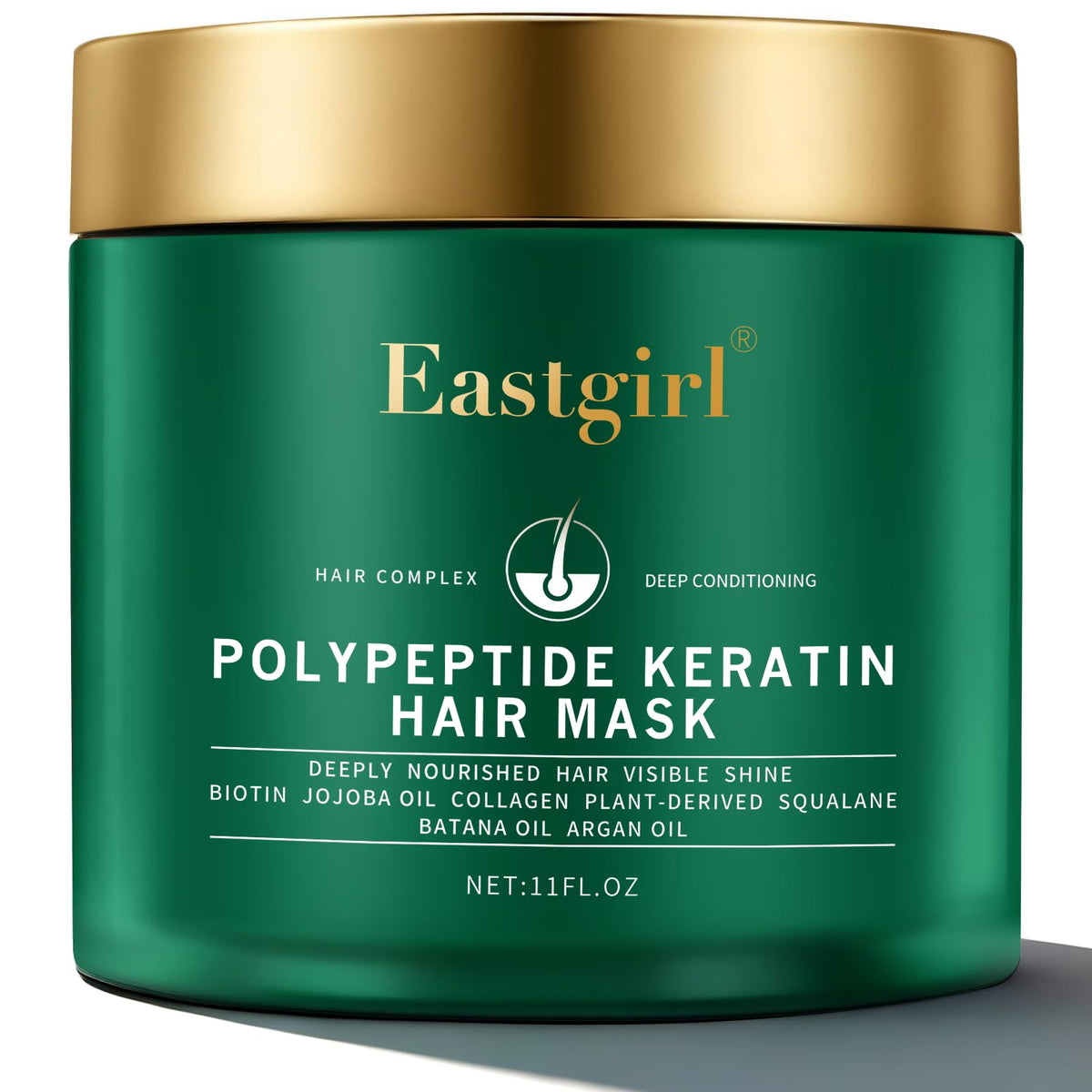 Eastgirl jar front view showing product and packaging benefits