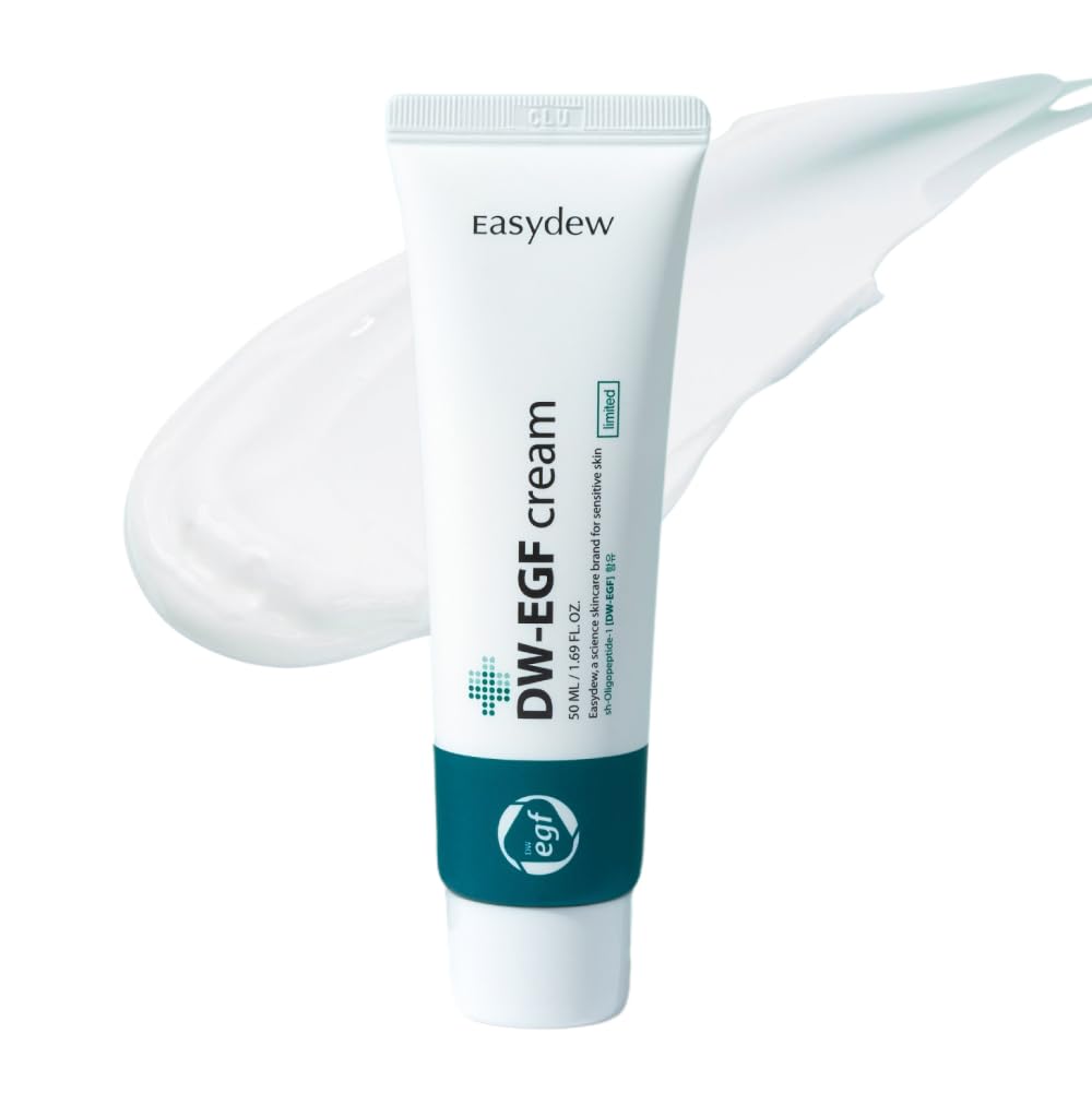 EASYDEW jar front view showing compact anti-aging cream for daily hydration