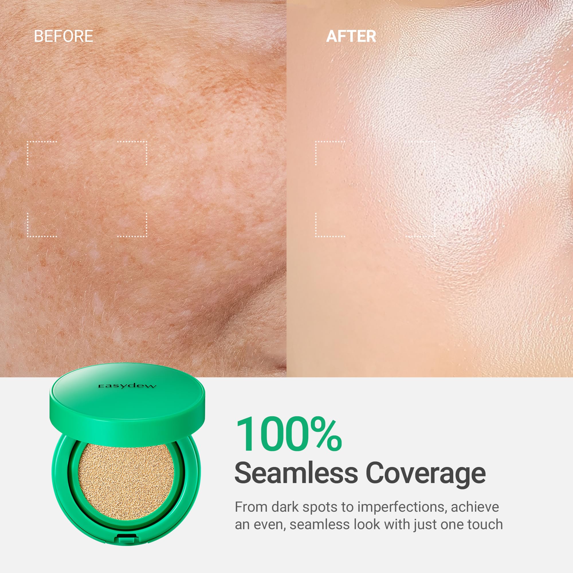 EASYDEW foundation swipe on arm showing coverage and blendability