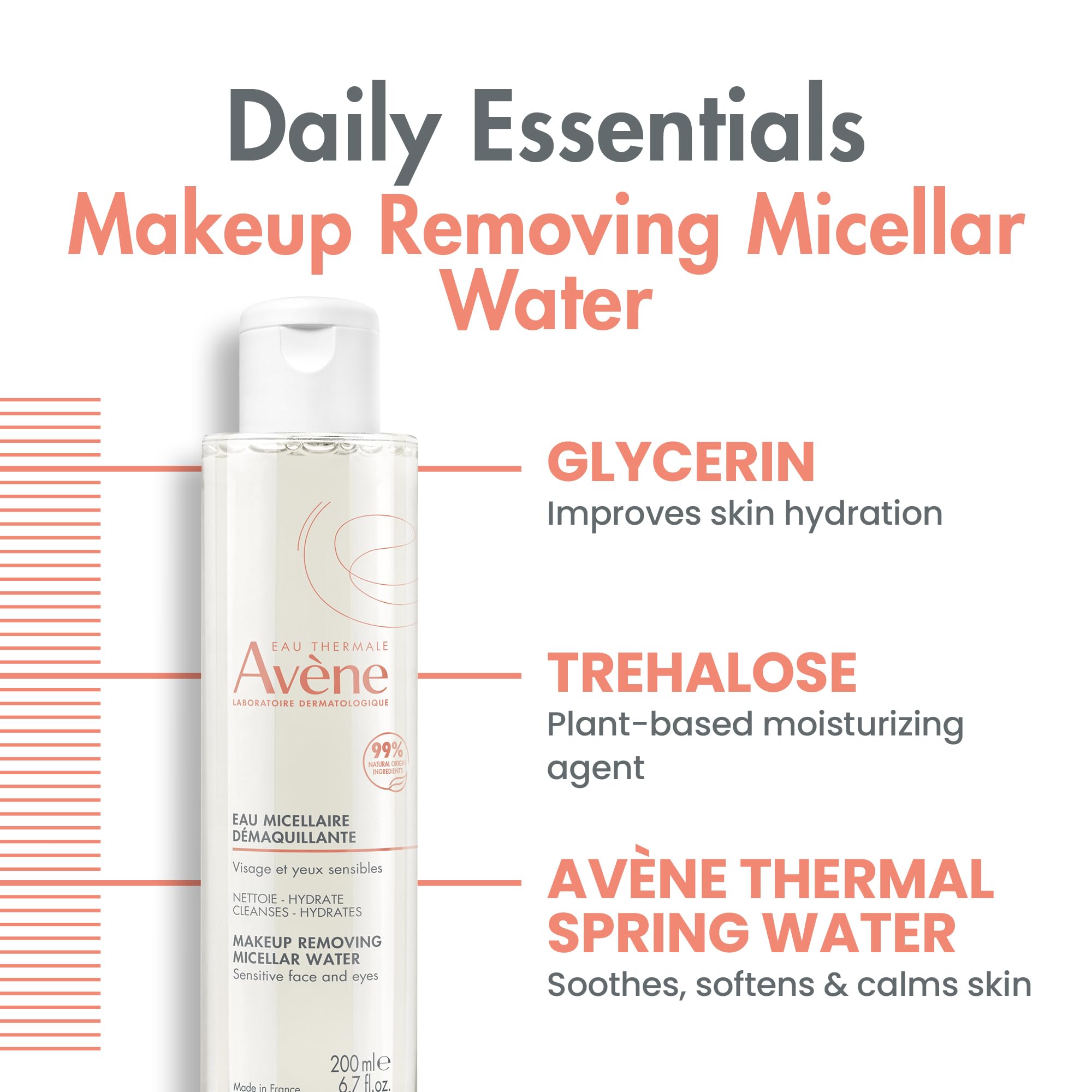Eau Thermale Avène bottle on bathroom counter suggesting travel-ready convenience