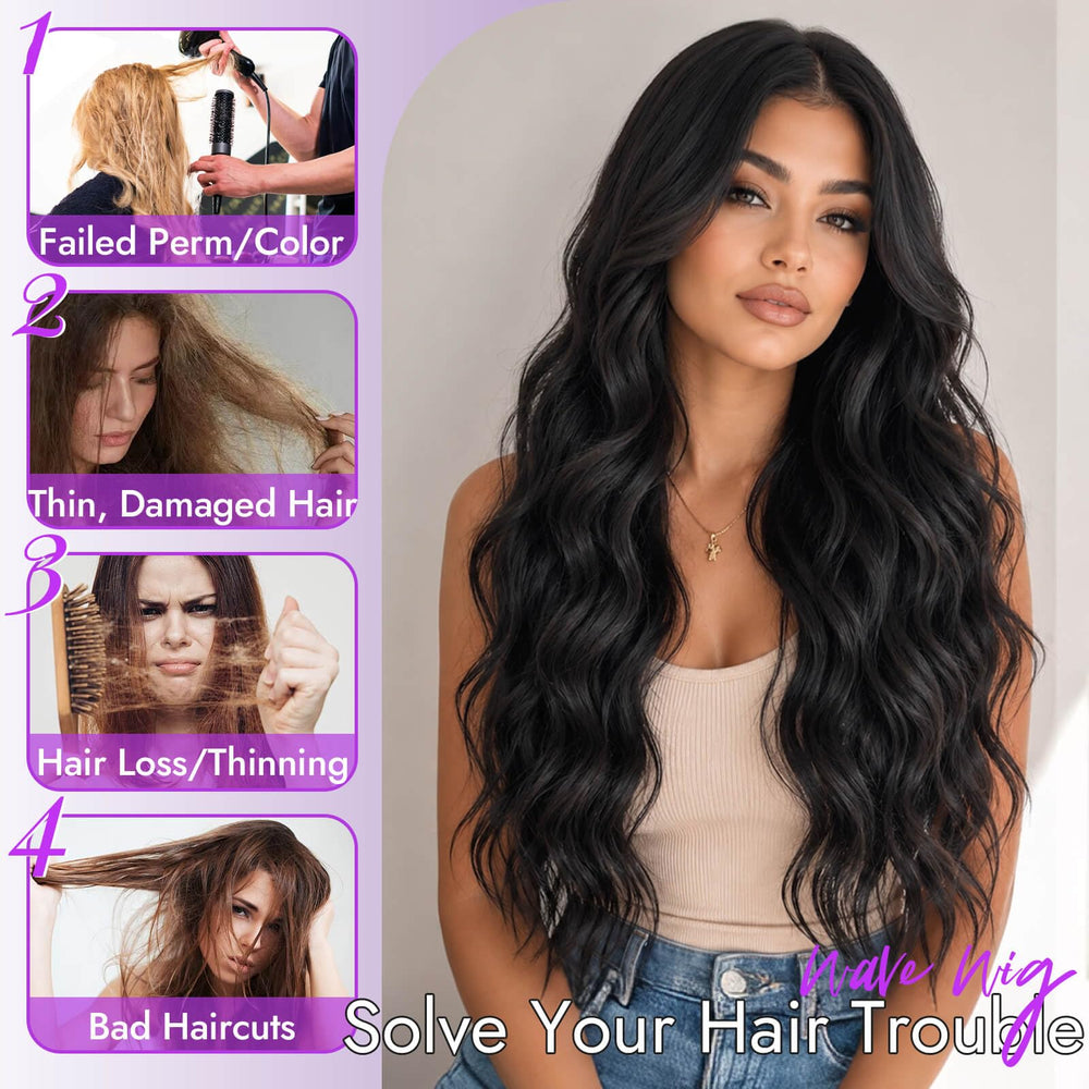 Eawwii lifestyle image at event showing long wavy elegance and confidence benefit