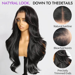 Eawwii texture close-up highlighting hair fiber shine and smooth wave definition
