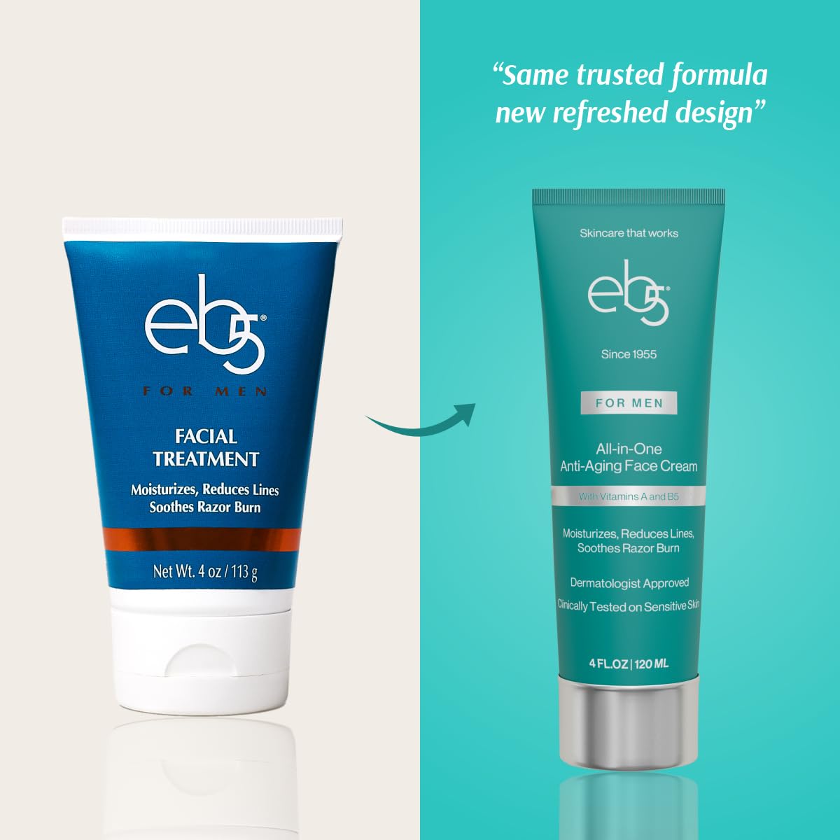 eb5 back label close-up listing ingredients and product benefits