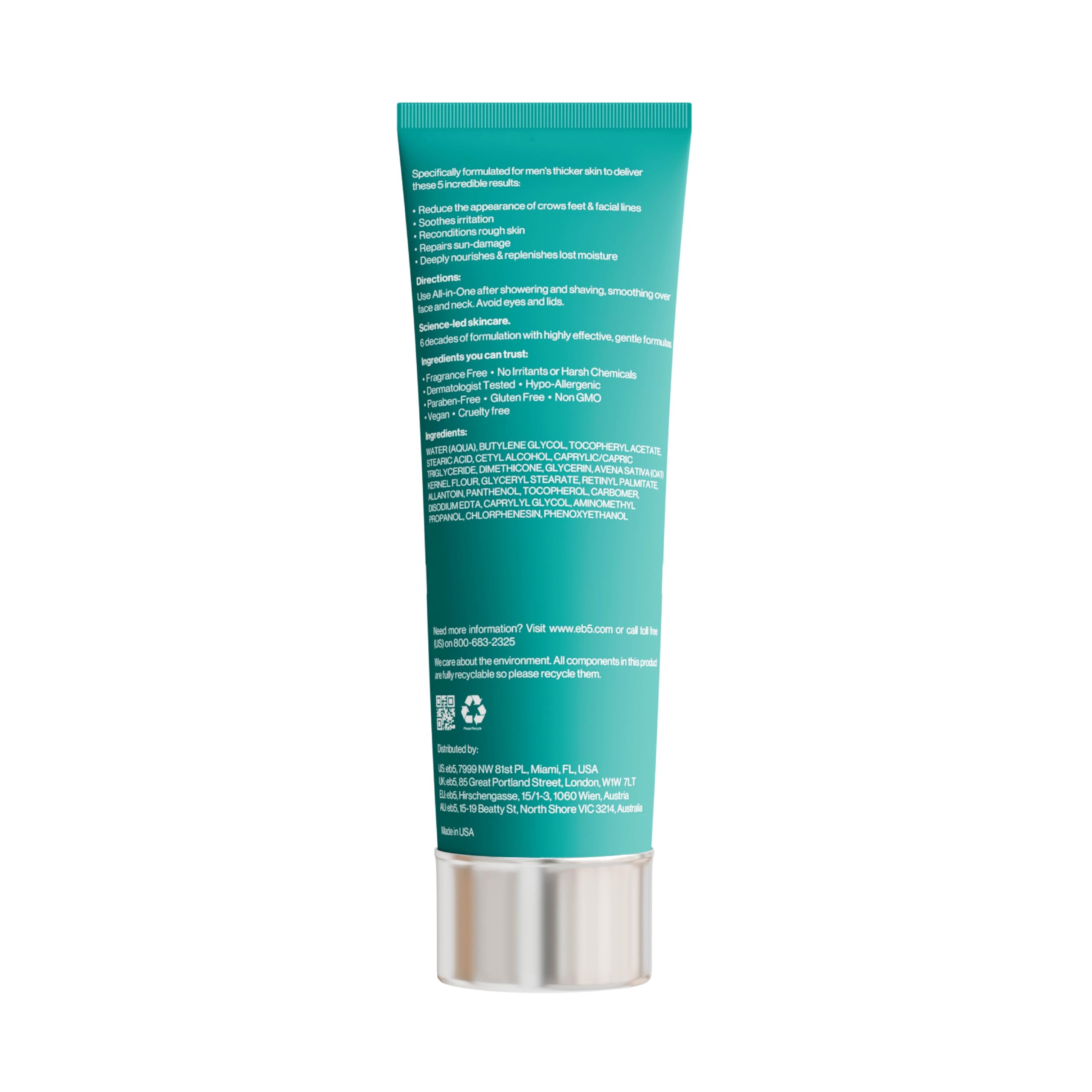eb5 on bathroom shelf in a grooming setup conveying daily use