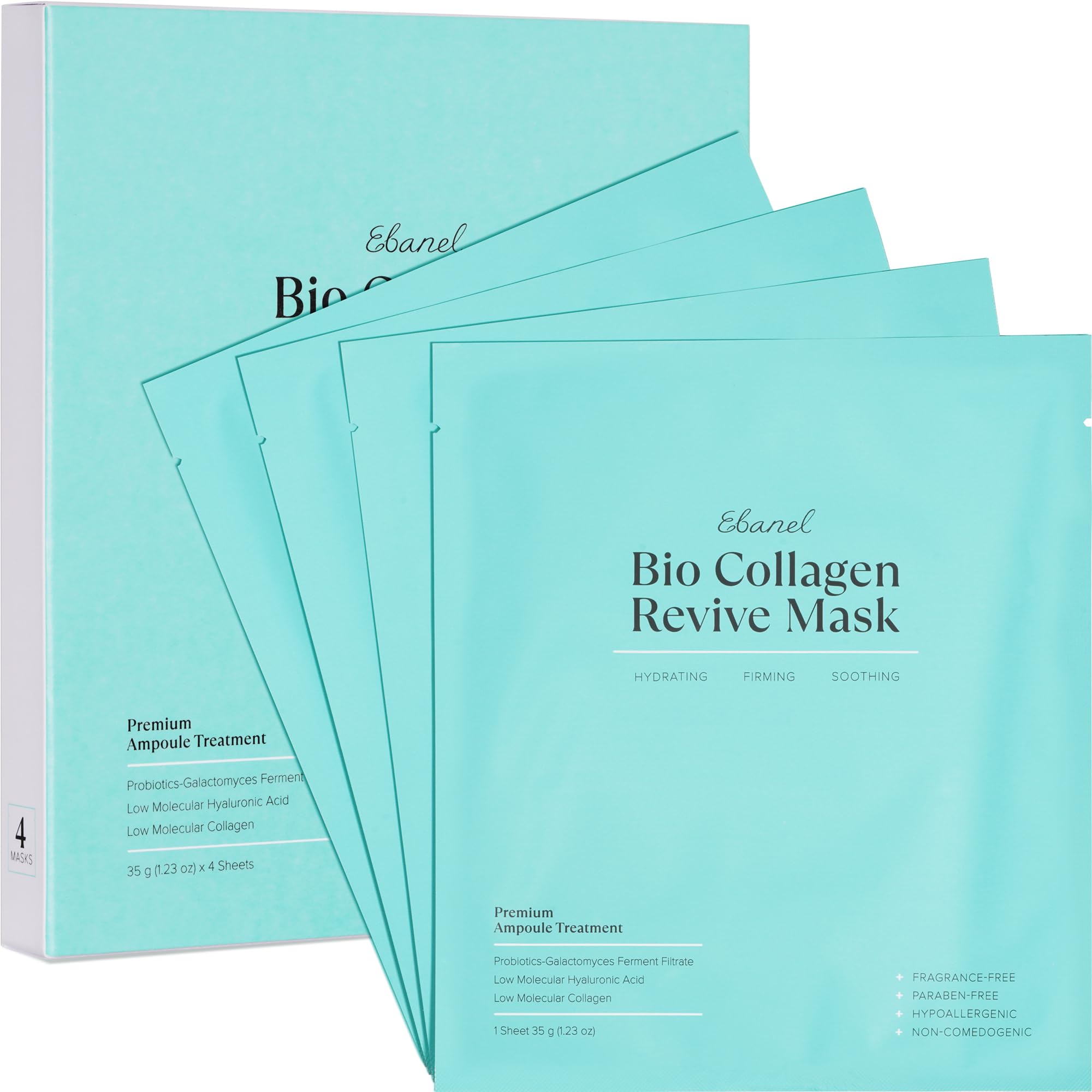 Ebanel front packaging shows hydrogel mask and benefits