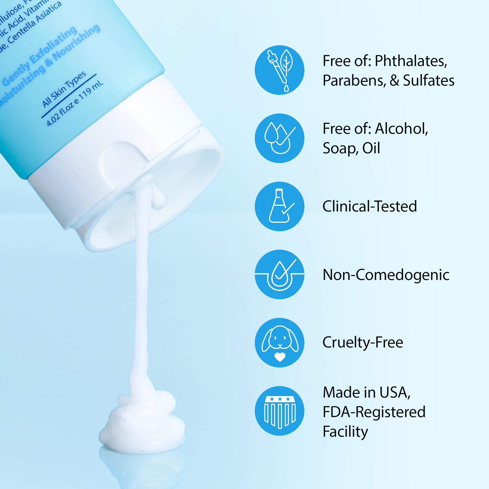 Ebanel on bathroom vanity portraying skincare routine convenience