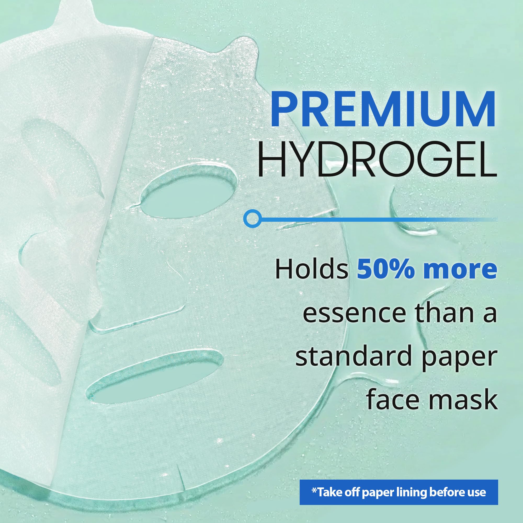 Ebanel model wearing hydrogel mask demonstrating cooling, comfortable fit