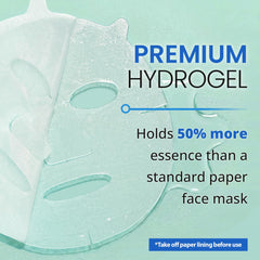 Ebanel model wearing hydrogel mask demonstrating cooling, comfortable fit