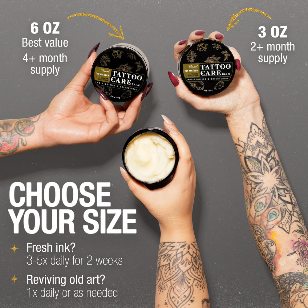 Ebanel before and after tattoo photo illustrating color preservation benefit