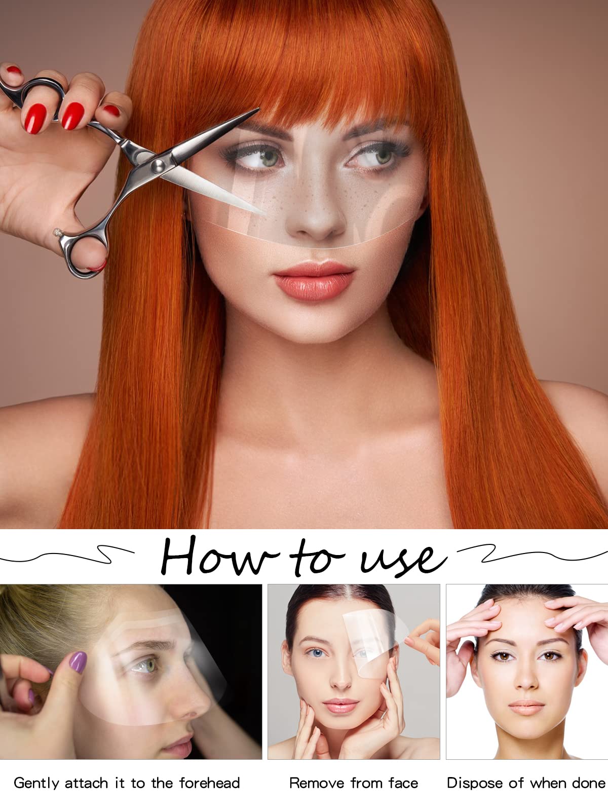 EBANKU visor applied on forehead illustrating easy application comfort