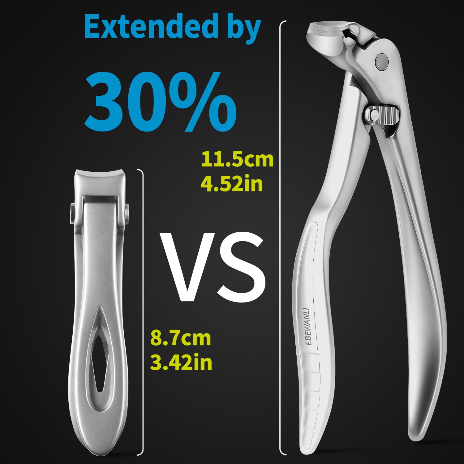 EBEWANLI long-handle close-up demonstrating ergonomic grip comfort