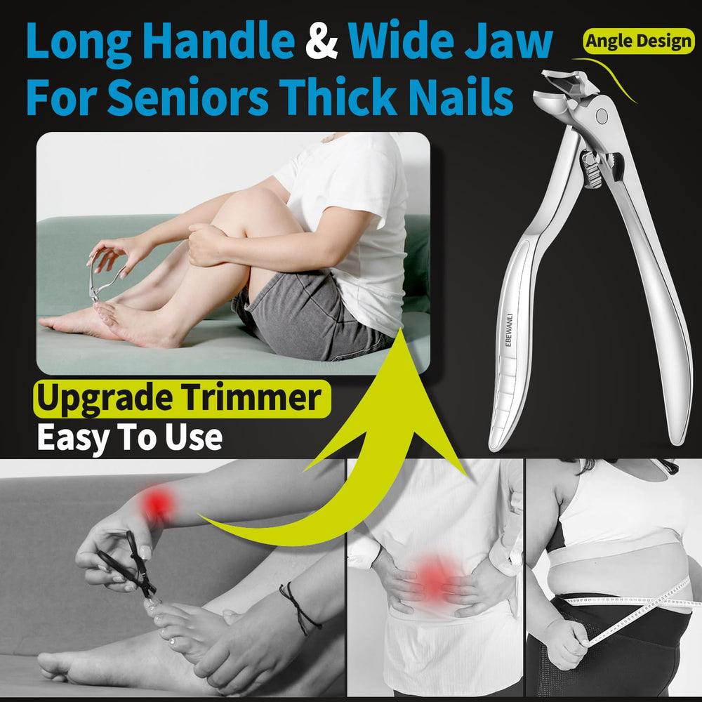 EBEWANLI wide jaw open showing capacity for thick toenails