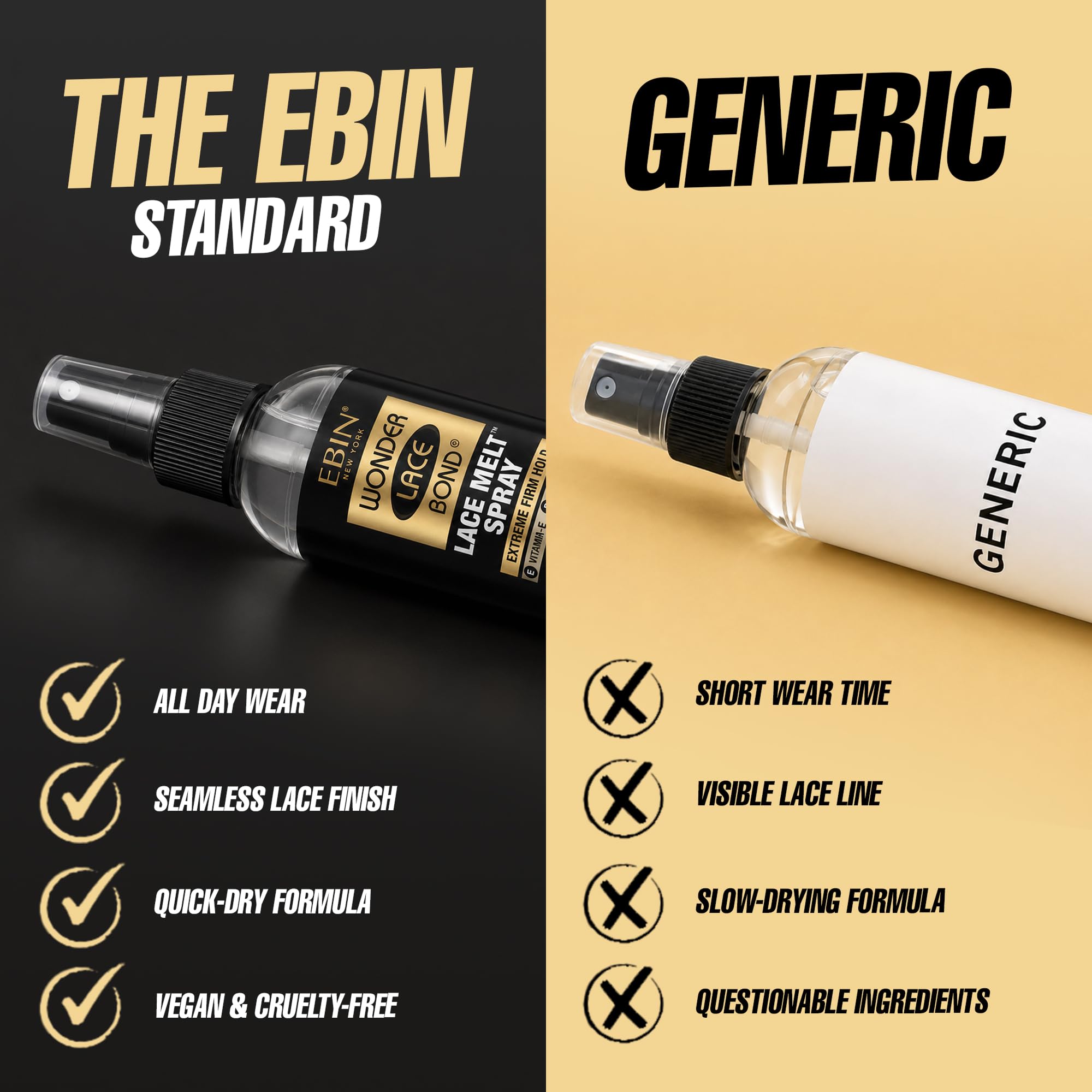 EBIN NEW YORK applying adhesive to hairline for secure hold