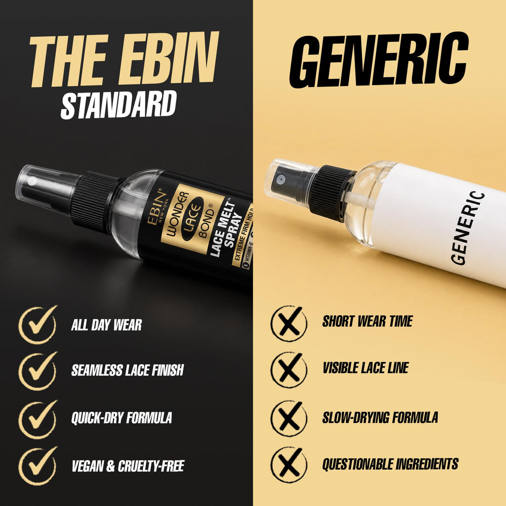 EBIN NEW YORK applying adhesive to hairline for secure hold