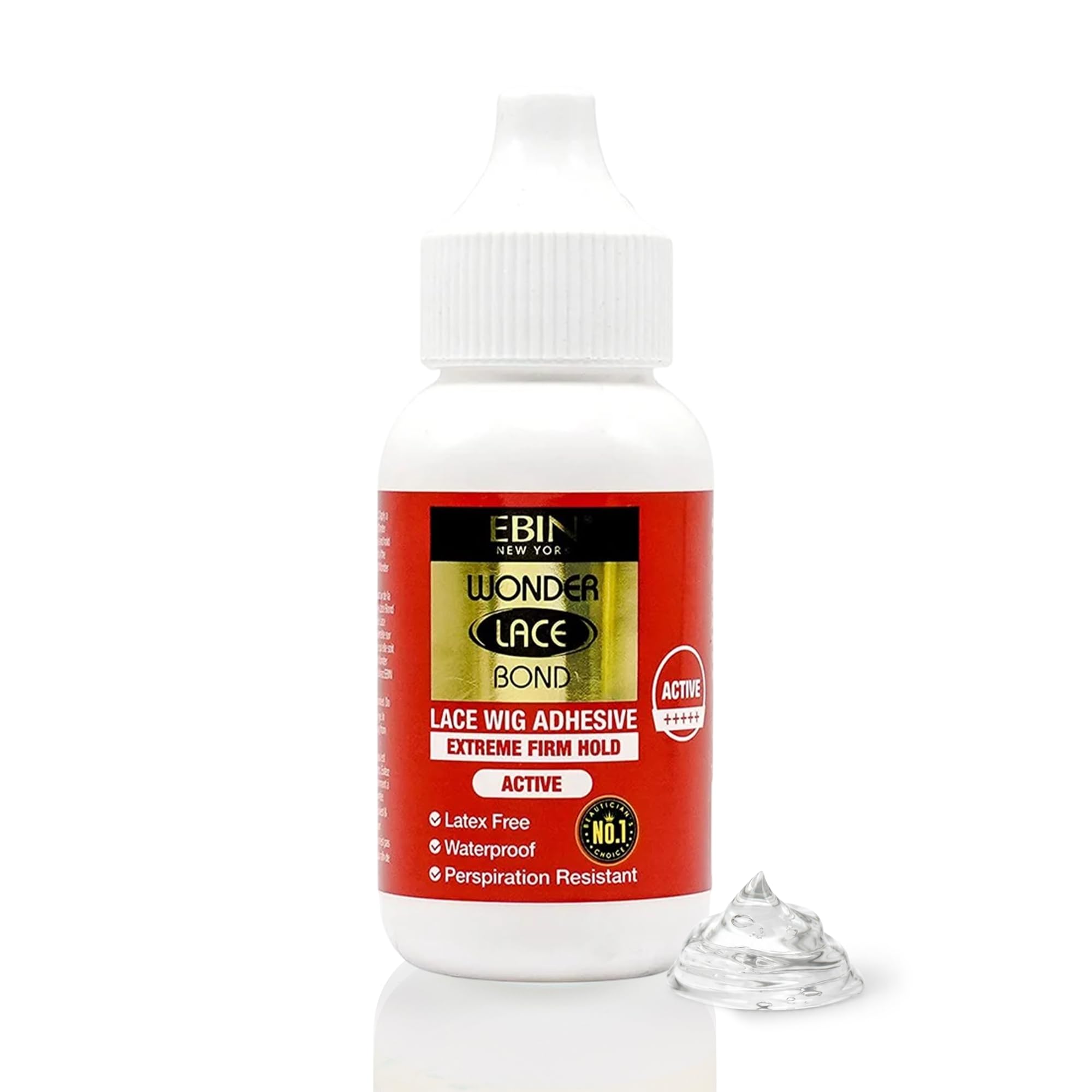 EBIN NEW YORK front bottle showing product and immediate benefit of clear hold