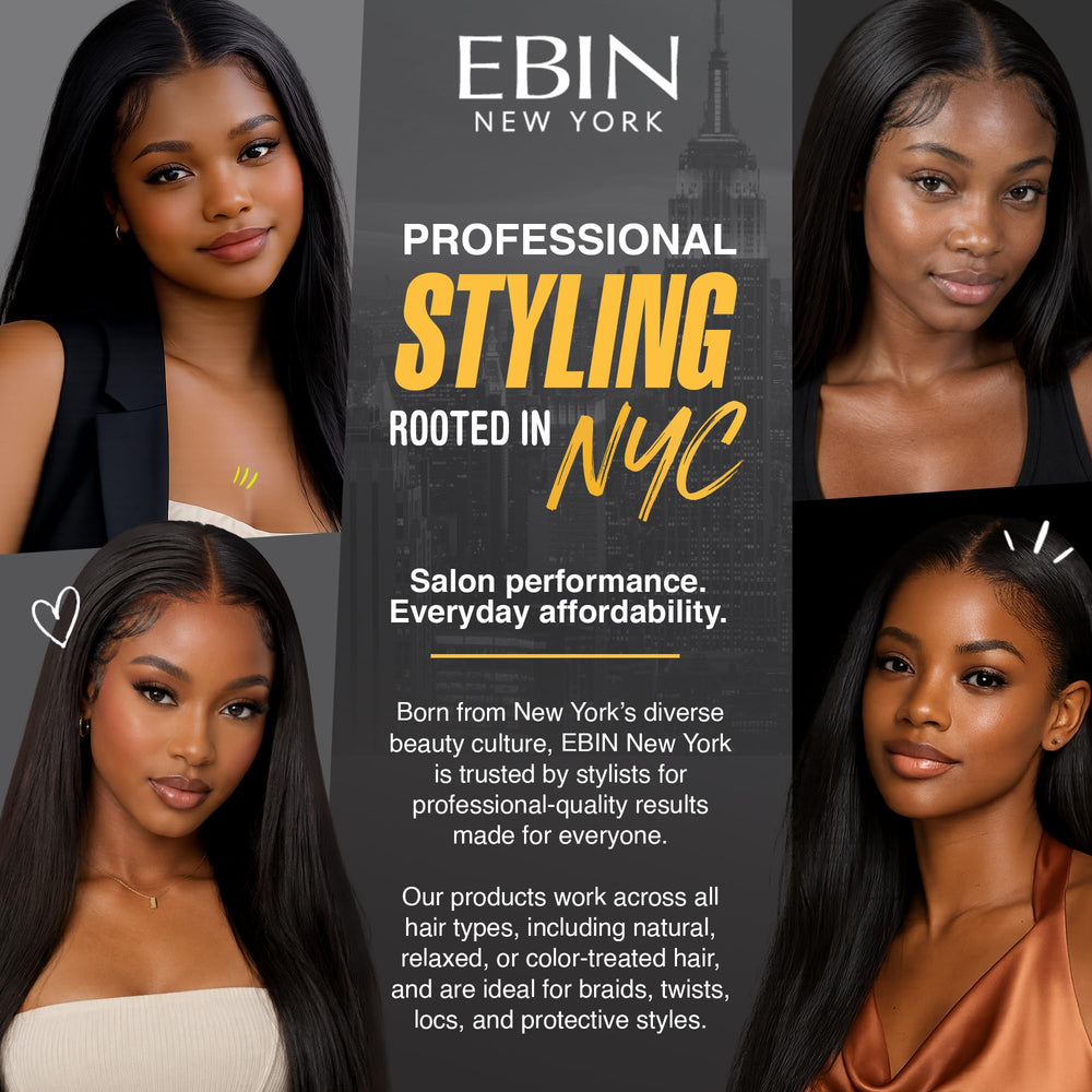 EBIN NEW YORK lifestyle shot of active wearer showing sweat-resistant hold benefit