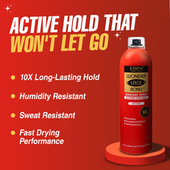 EBIN NEW YORK spray action in use on a hairline for fast tack benefit