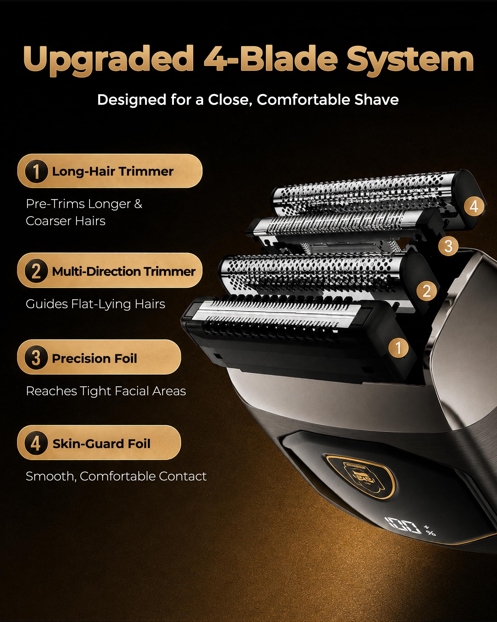 EchoByte magnetic head detached for fast rinsing and easy cleaning