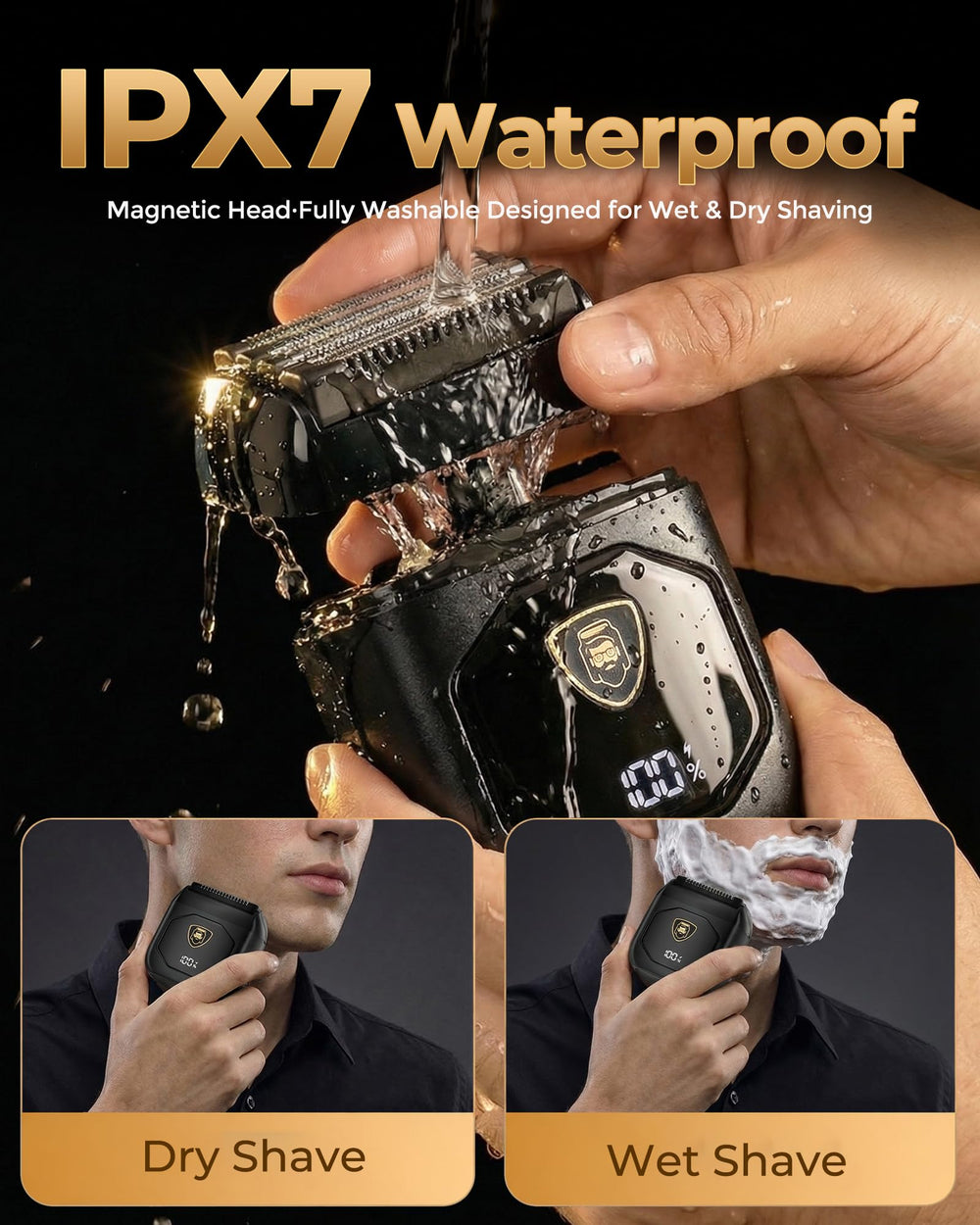 EchoByte rinsing under faucet to show waterproof cleaning ease