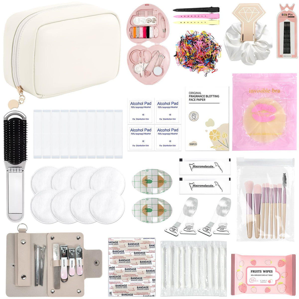 Eclatbox front view of compact makeup bag showing elegant storage benefit
