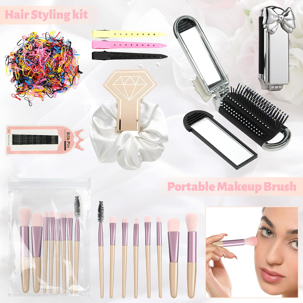 Eclatbox hair accessories arranged to secure styles and reduce frizz