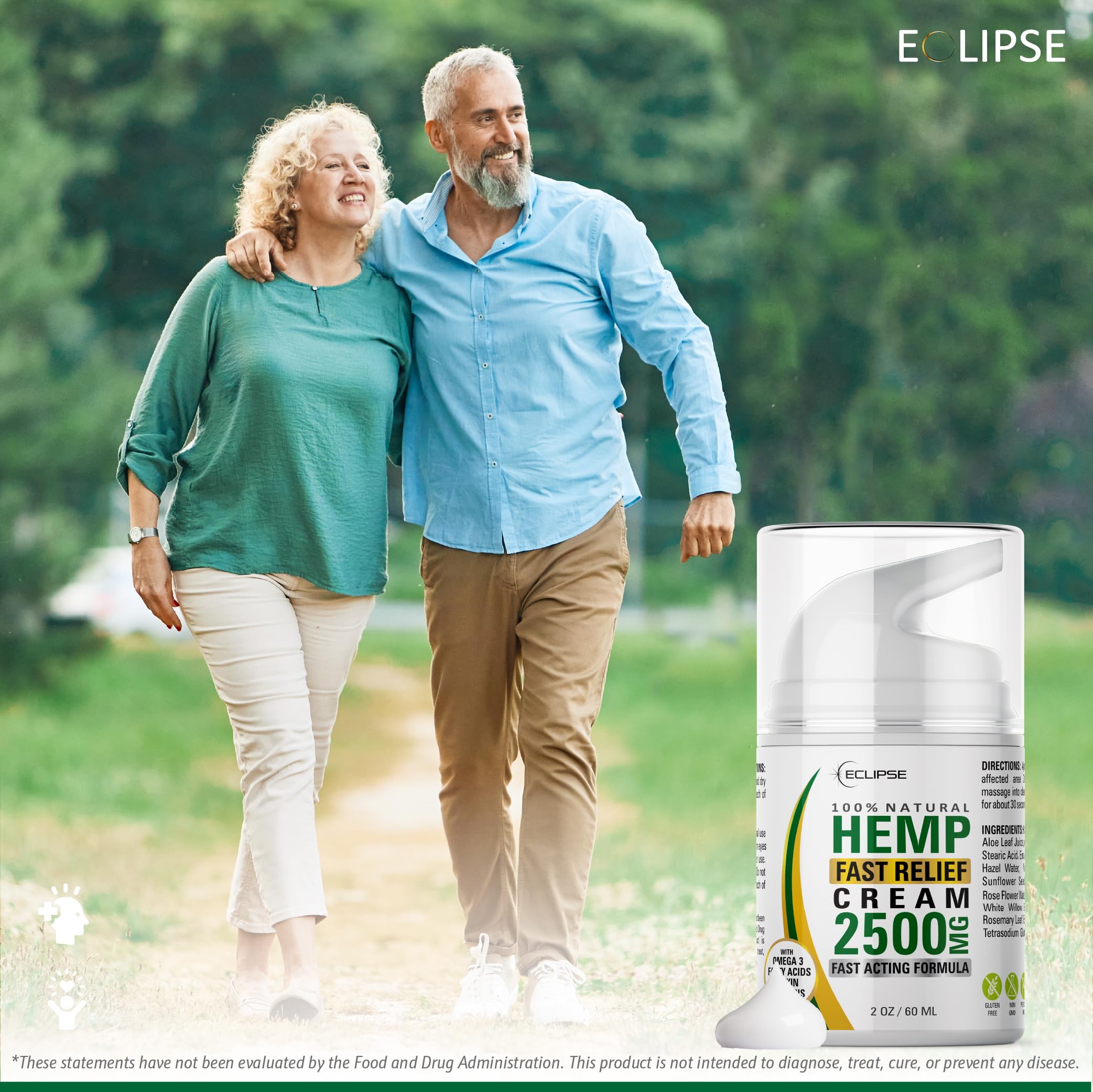 Eclipse Hemp two jars side-by-side for size and value comparison, convenient two-pack benefit