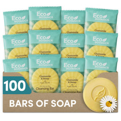 Eco Botanics front packaging case showing 100-count for easy restocking