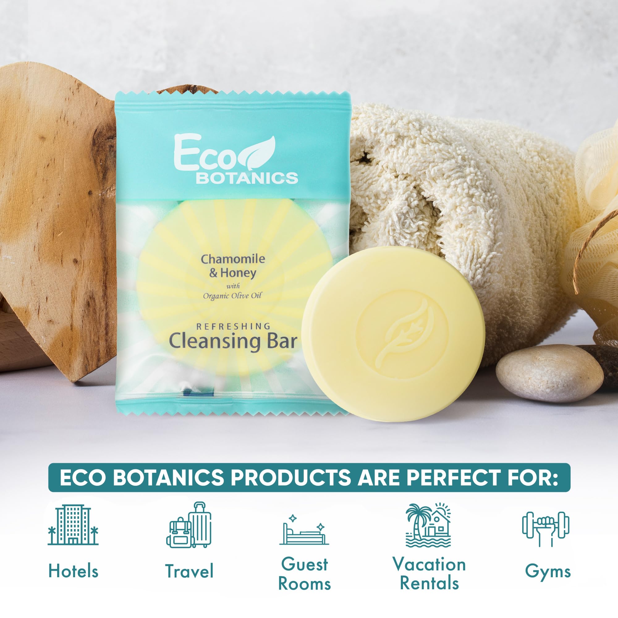 Eco Botanics individual wrapped travel bar highlighting hygiene benefit