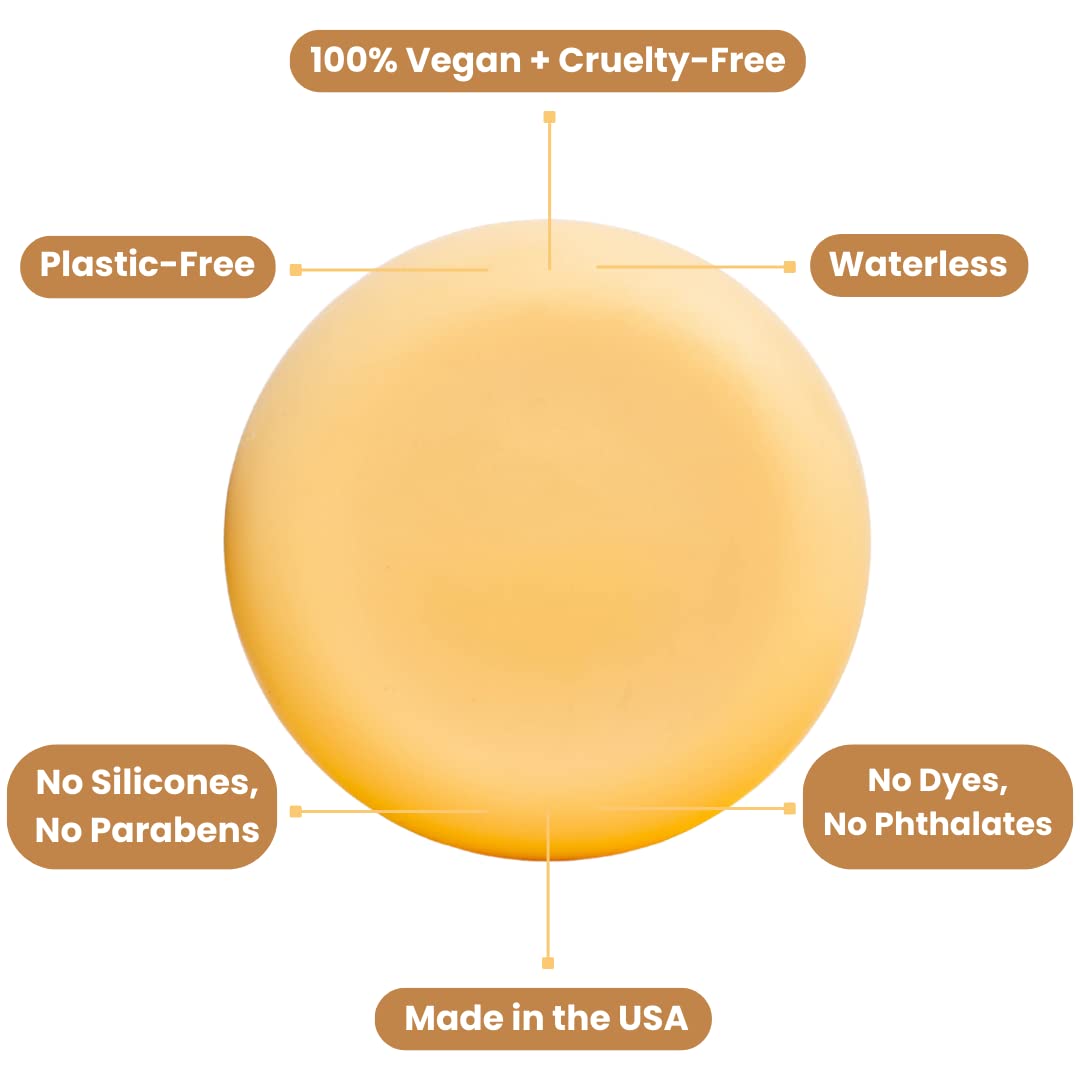 ECO ROOTS coconut bar in hand application demonstrating quick hydration