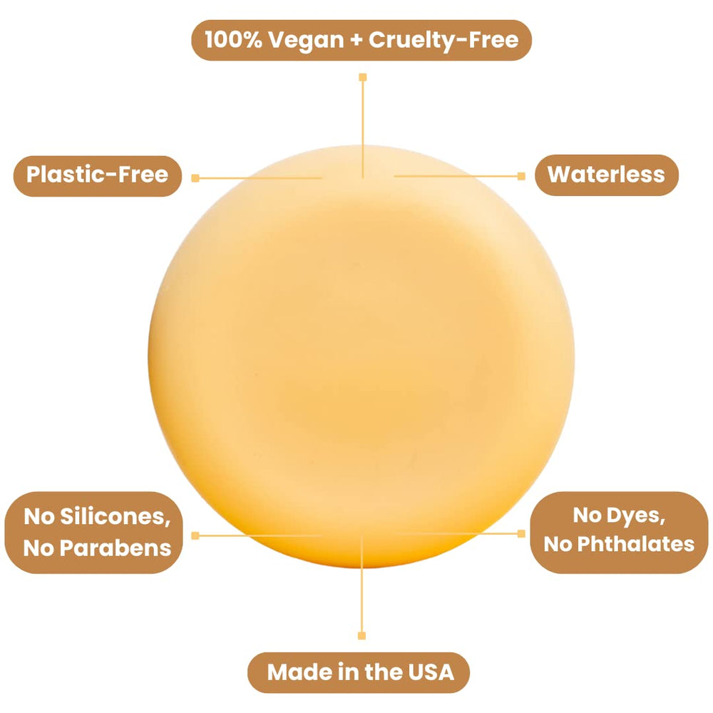 ECO ROOTS coconut bar in hand application demonstrating quick hydration