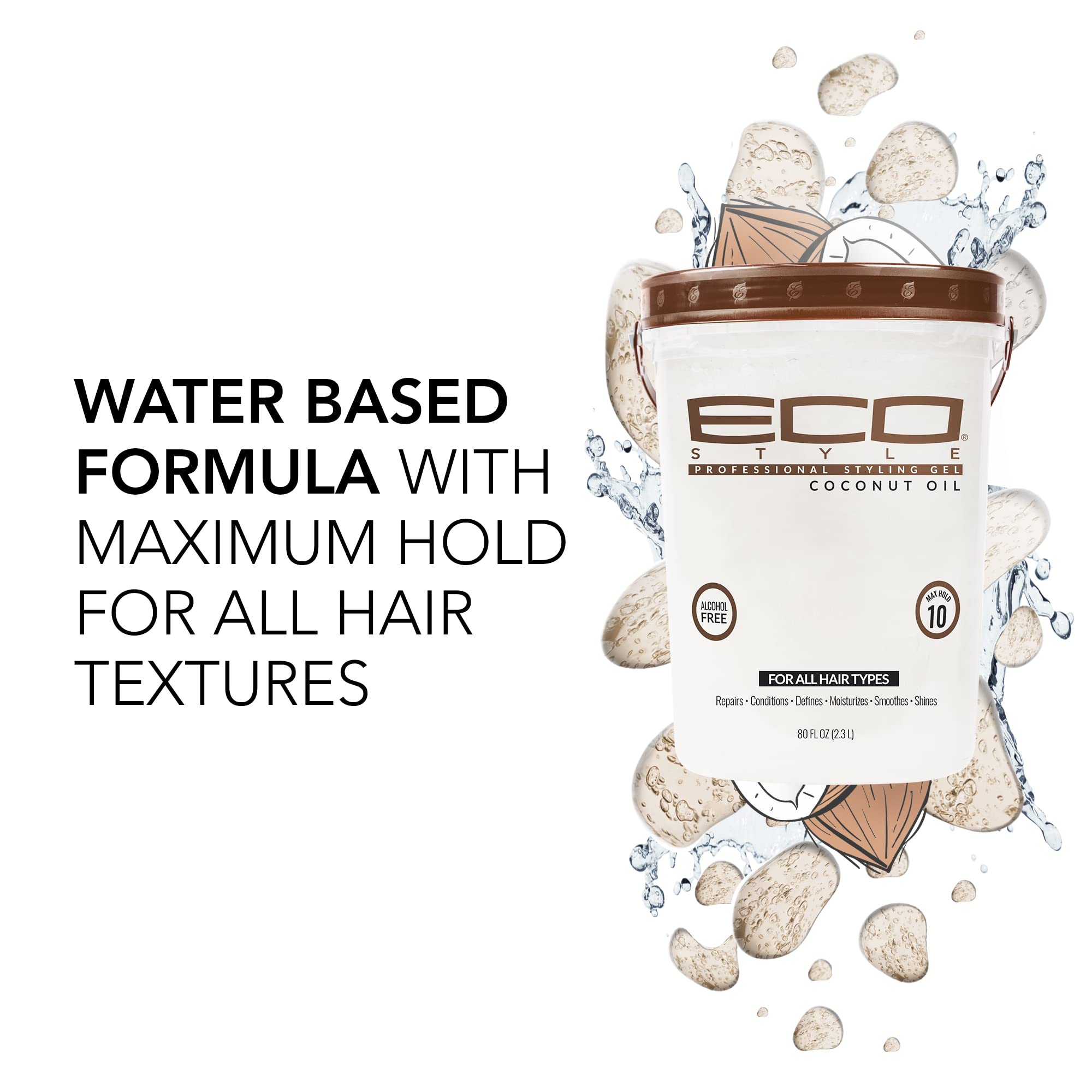Eco Style gel texture close-up showing glossy, smooth gel and easy-to-apply consistency