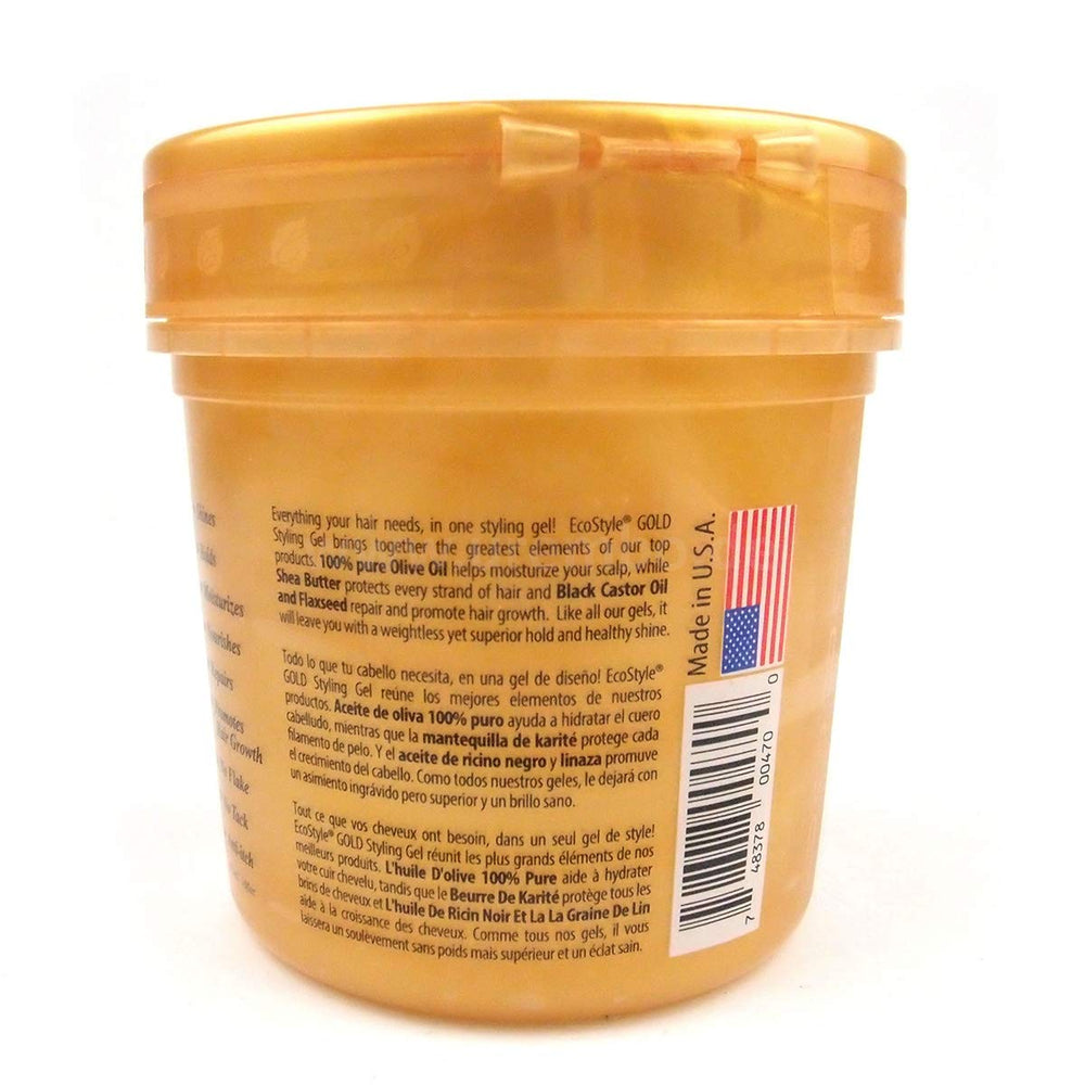 Eco Style gold in-hand styling scene showing quick curl definition and frizz control