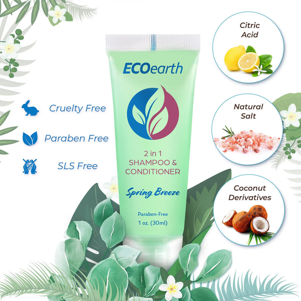 EcoEarth label close-up displaying ingredients and safety features for guest reassurance