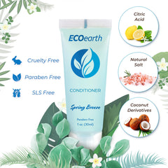 EcoEarth tube cap close-up highlighting leak-proof design and easy dispensing benefit
