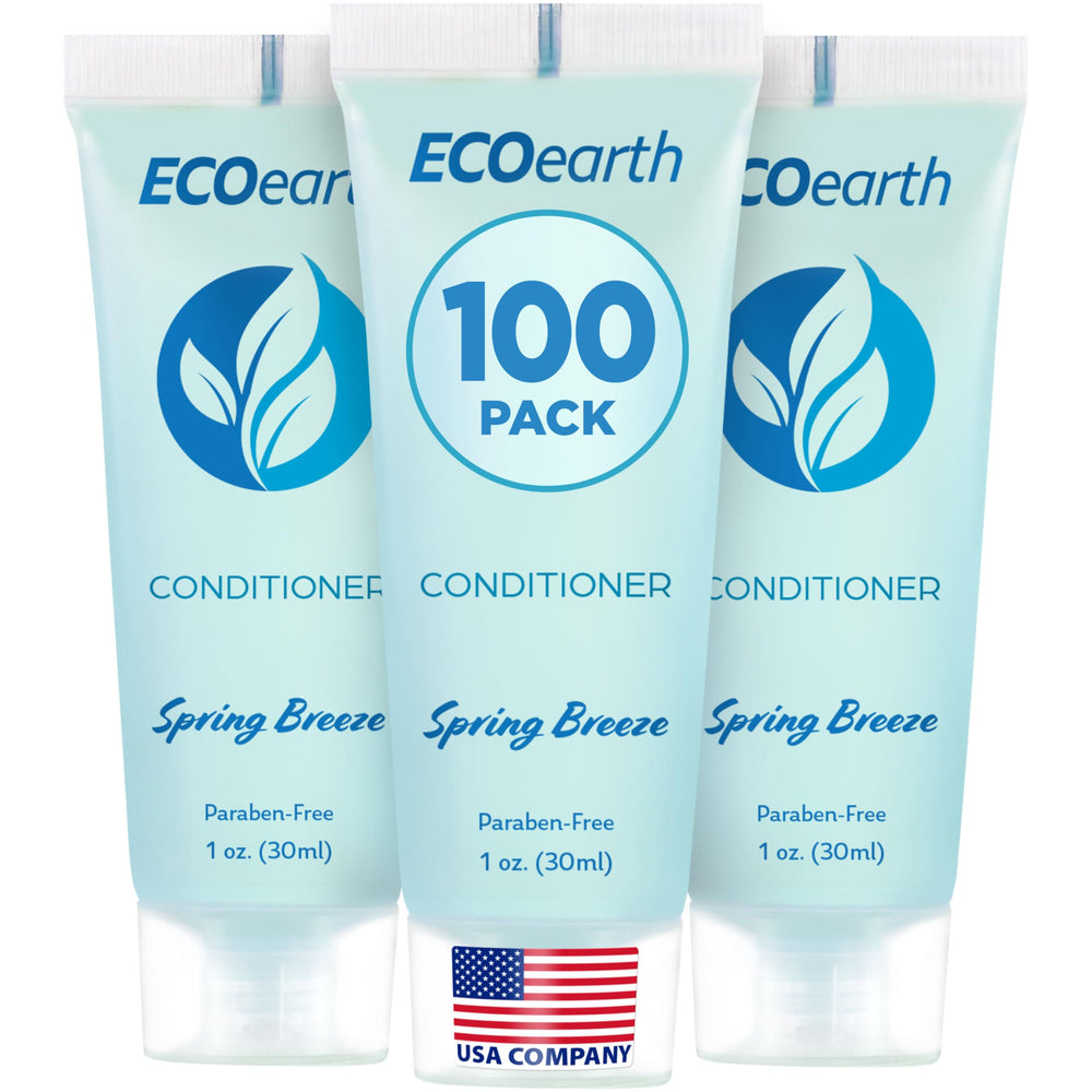 EcoEarth front packaging showing 100-count tubes and Spring Breeze scent benefit